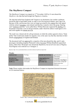 The Mayflower Compact