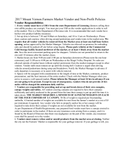 2016 Market Policies - Mount Vernon Farmers Market