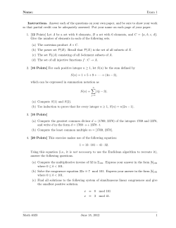 Exam I
