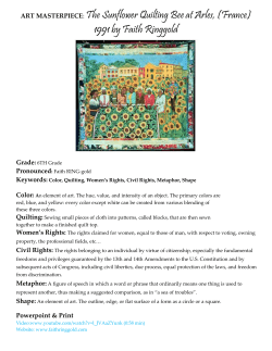 ART MASTERPIECE: The Sunflower Quilting Bee at Arles, (France