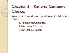 Chapter 3 &ndash; Rational Consumer Choice.