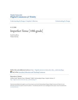 Imperfect Tense [10th grade]