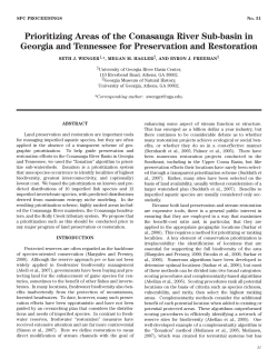 Prioritizing Areas of the Conasauga River Sub