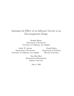 Assessing the Effect of an Influenza Vaccine in an Encouragement