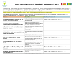 GRADE 6 Georgia Standards Aligned with Making Proud