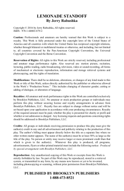 LEMONADE STANDOFF - Brooklyn Publishers