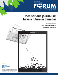 Does serious journalism have a future in Canada?
