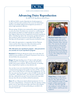 Advancing Dairy Reproduction