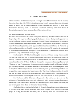 confucianism - Indiana University Bloomington
