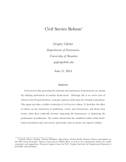 Civil Service Reform - University of Houston