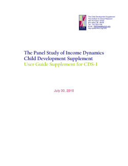 CDS - Panel Study of Income Dynamics