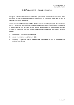 cs-25 amendment 16 &mdash; change information