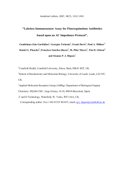 Labeless Immunosensor Assay for Fluoroquinolone