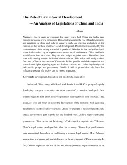 The Role of Law in Social Development:An