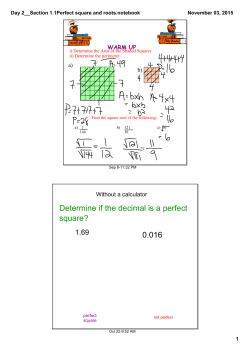 Day 2__Section 1.1Perfect square and roots.notebook