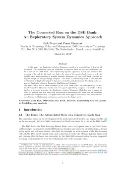 The Concerted Run on the DSB Bank: An Exploratory System