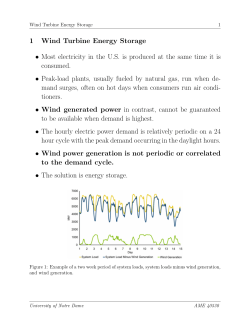 1 Wind Turbine Energy Storage &bull; Most electricity in the U.S. is