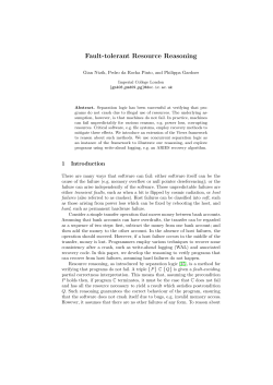 Fault-tolerant Resource Reasoning