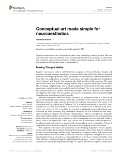 Conceptual art made simple for neuroaesthetics