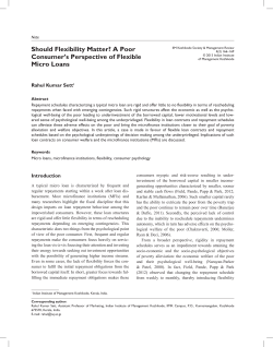 Should Flexibility Matter? A Poor Consumer`s