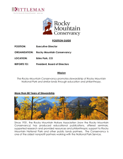 Executive Director ORGANIZATION: Rocky Mountain Conservancy