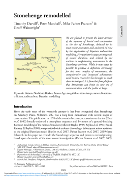 Stonehenge remodelled - Cambridge University Press