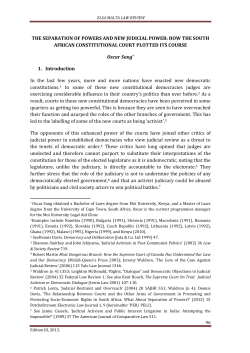 THE SEPARATION OF POWERS AND NEW JUDICIAL