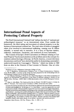 International Penal Aspects of Protecting Cultural Property