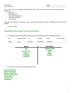 Review Sheet Answers
