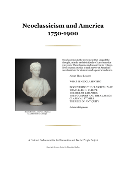 Neoclassicism and America 1750-1900