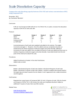 Scale Dissolution Capacity