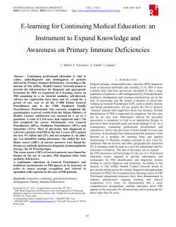 E-learning for Continuing Medical Education: an