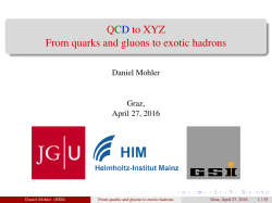 QCD to XYZ From quarks and gluons to exotic hadrons