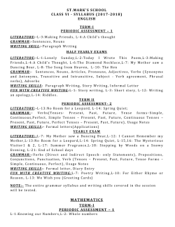 Class VI - Saint Marks School