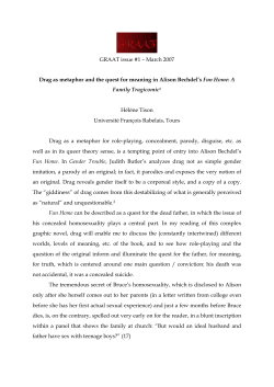 Drag as Metaphor and the Quest for Meaning in Alison