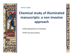 Chemical study of illuminated manuscripts: a non invasive approach