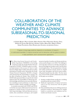 collaboration of the weather and climate communities to advance
