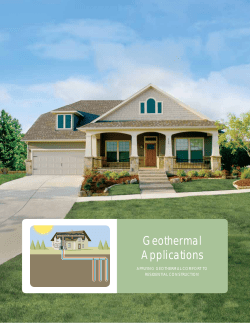 APPLYING GEOTHERMAL COMFORT TO