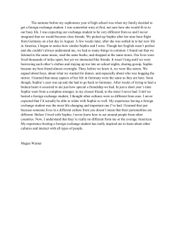 Megan Warner Charlotte Public Schools, MI Read Essay