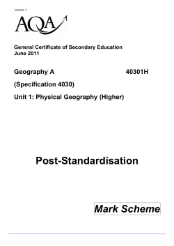 Higher MARK SCHEME physical paper 2011