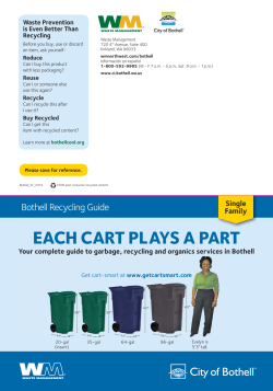 EACH CART PLAYS A PART - Waste Management Northwest