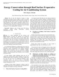 Energy Conservation through Roof Surface Evaporative Cooling for