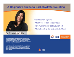 A Beginner`s Guide to Carbohydrate Counting