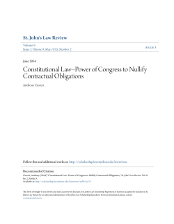 Constitutional Law--Power of Congress to Nullify Contractual