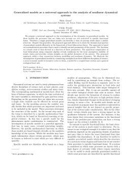 Generalized models as a universal approach to the analysis of