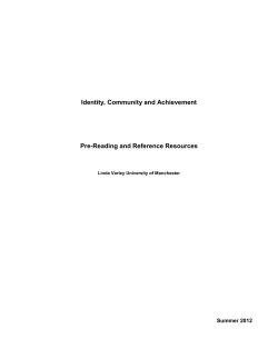 Identity, Community and Achievement