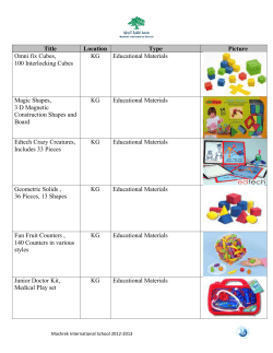 Title Location Type Picture Omni fix Cubes, 100 Interlocking Cubes