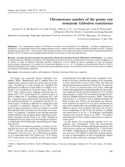 Chromosome number of the potato cyst nematode Globodera