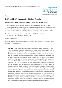 DNA and RNA Quadruplex-Binding Proteins