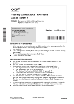 European and world history enquiries - Option B - Modern